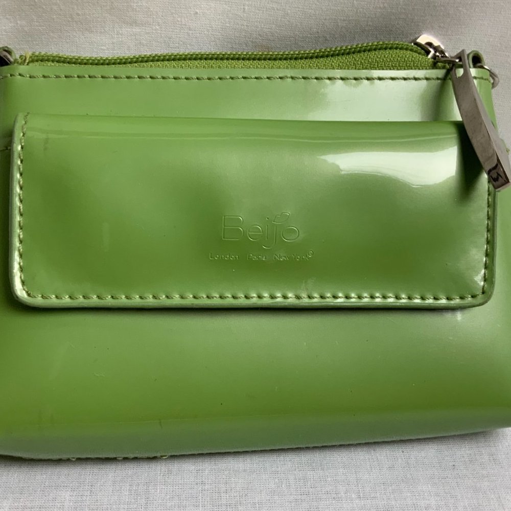 Beijo Crossbody Apple Green Mini Purse with 54" Strap 7" x 4" x 1 1/2" - Picture 2 of 5